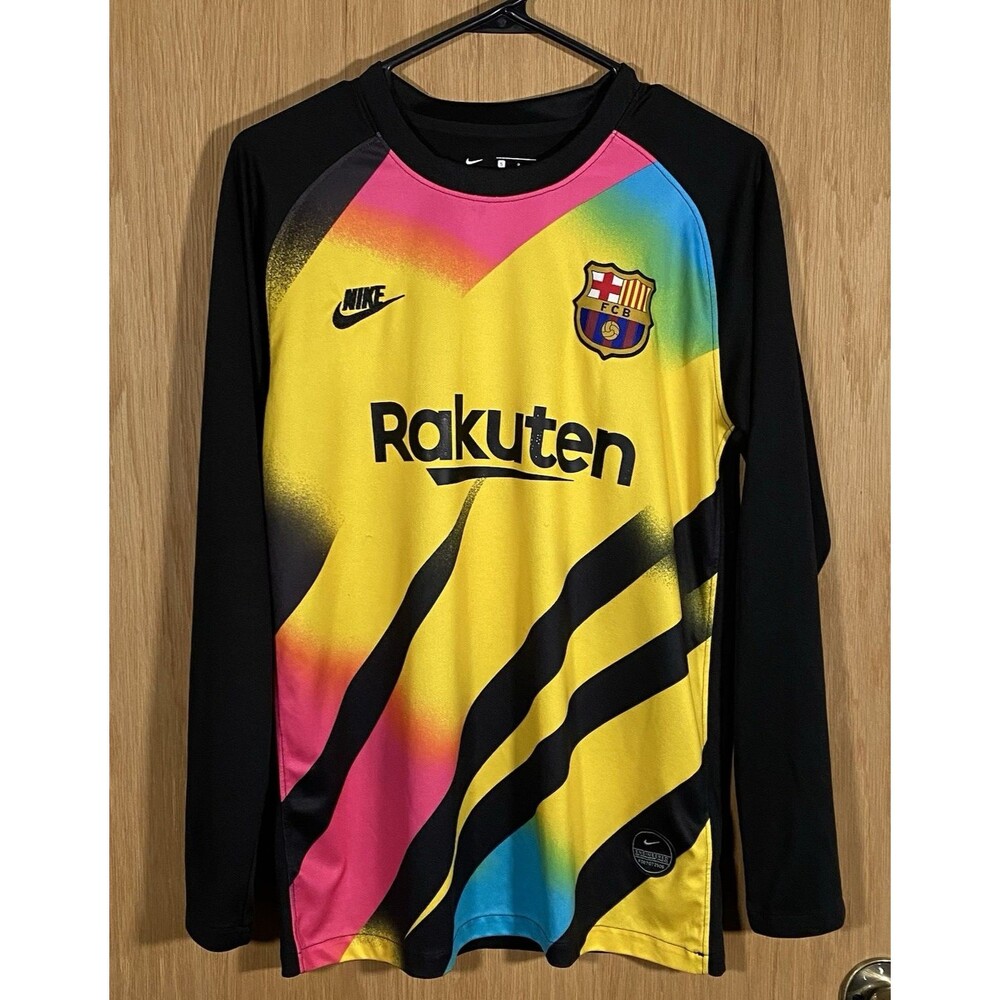 Nike Men's Sz S FC Barcelona Goalkeeper Jersey 2019-2020 Football Jersey